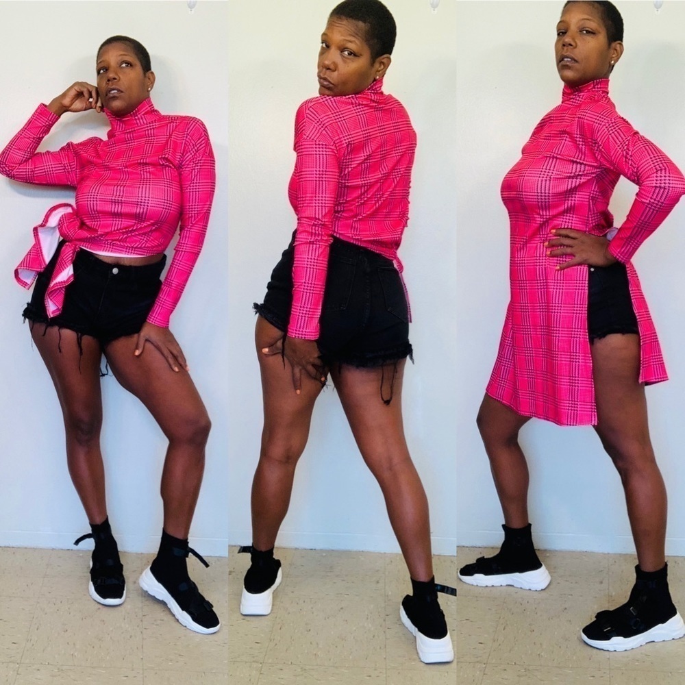 $10 2 PIECE HOUNDSTOOTH PRINTED SET - Picture 12 of 16